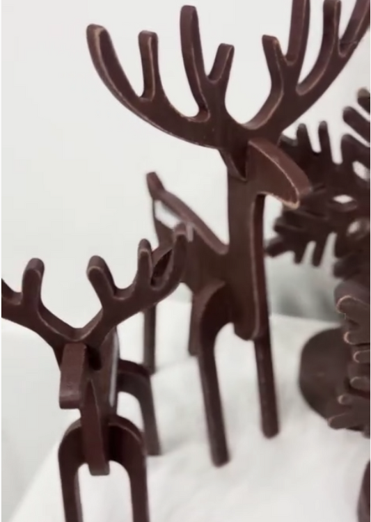 Brown Wooden Reindeer