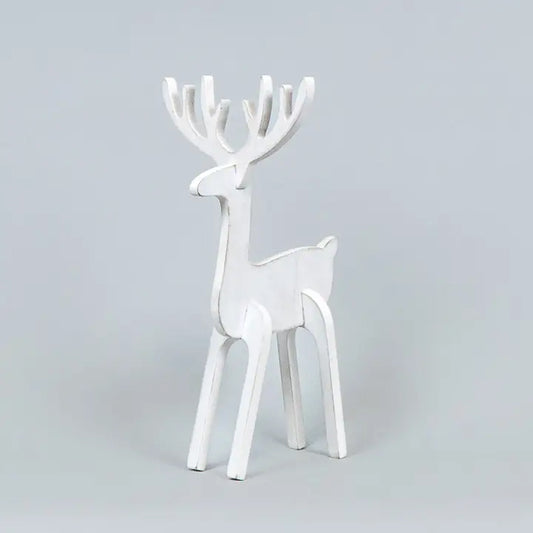 White Wooden Deer